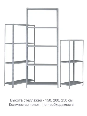 Стеллаж ТС120 (1000х700х400)/2 перф.
